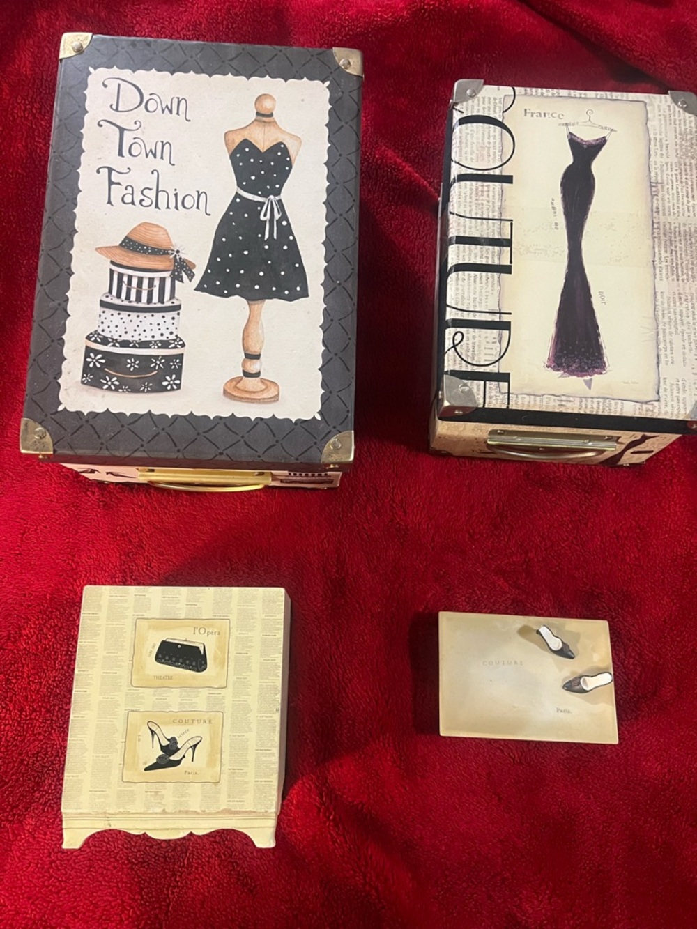 Down Town Fashion Decorative Storage Box Set - Black & Cream